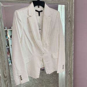 White House Black Market White Blazer Jacket
